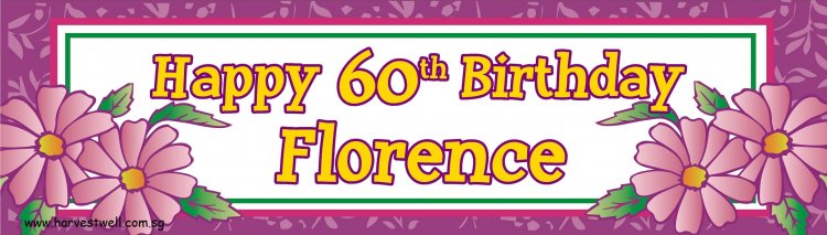 Violet Flora Celebration Customized Banner